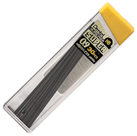 LEAD REFILL, FOR MECHANICAL PENCILS, PENTEL, HI-POLYMER, 0.9MM, 30 LEADS/PACK, 3/CT MAIN